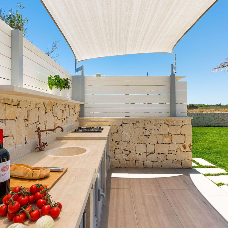 Villa Le Palme - Noto, Sicilia: Autumn, Balcony / Terrace / Patio, Building Exterior, Garden, Kitchen, Outdoor, Spring, Summer