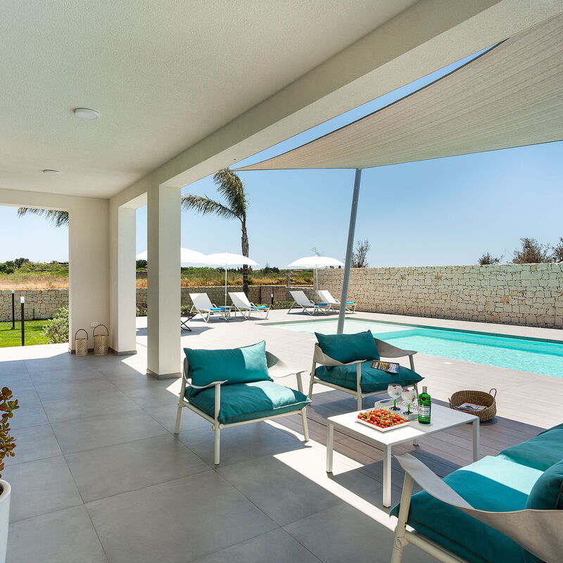 Villa Le Palme - Noto, Sicilia: Autumn, Balcony / Terrace / Patio, Building Exterior, Outdoor, Pool, Spring, Summer