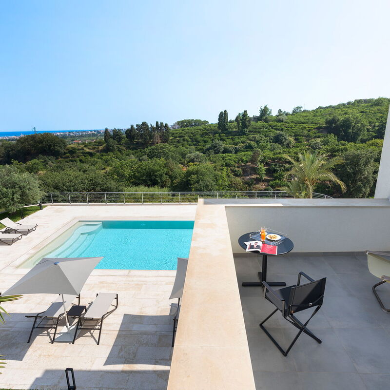 Villa Decoro - Mascali, Sicilia: Autumn, Balcony / Terrace / Patio, Building Exterior, Outdoor, Pool, Scenic View, Spring, Summer