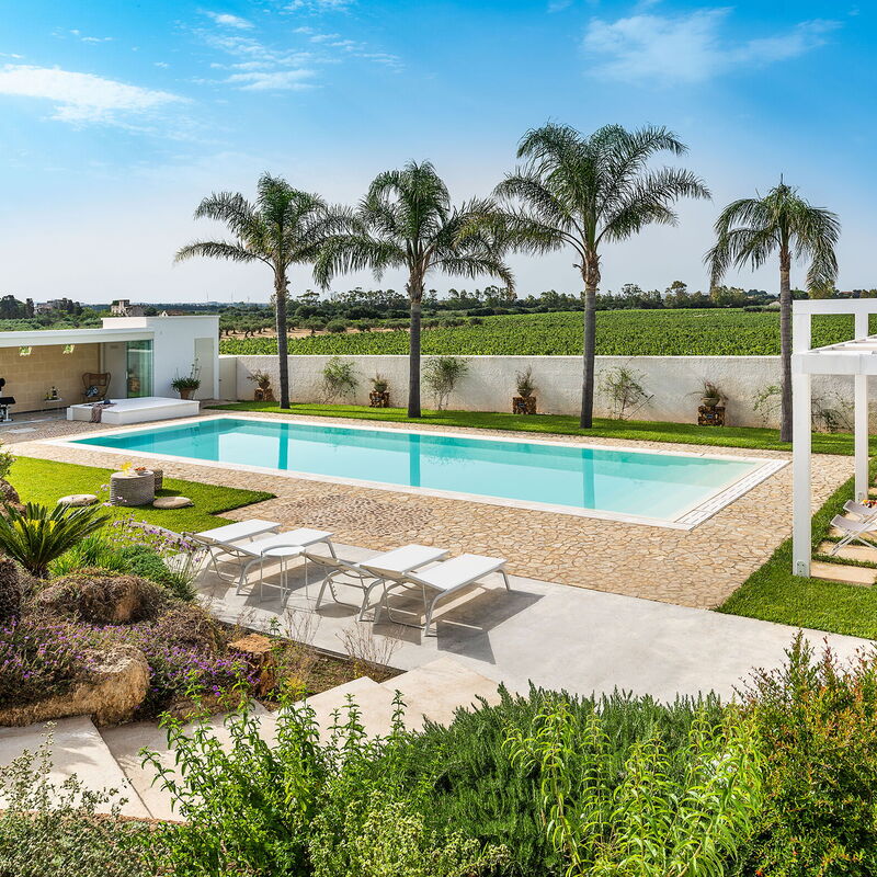 Casa Ocra - Misiliscemi, Sicilia: Autumn, Balcony / Terrace / Patio, Building Exterior, Garden, Outdoor, Pool, Spring, Summer