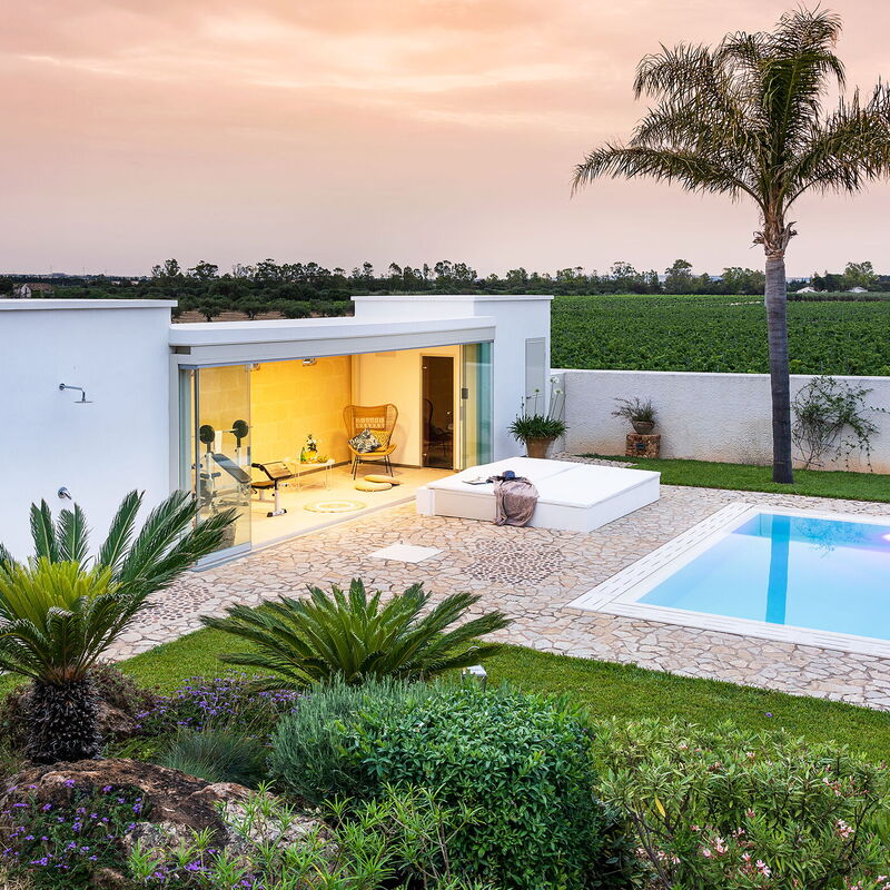 Casa Ocra - Misiliscemi, Sicilia: Autumn, Balcony / Terrace / Patio, Building Exterior, Garden, Outdoor, Pool, Spring, Summer