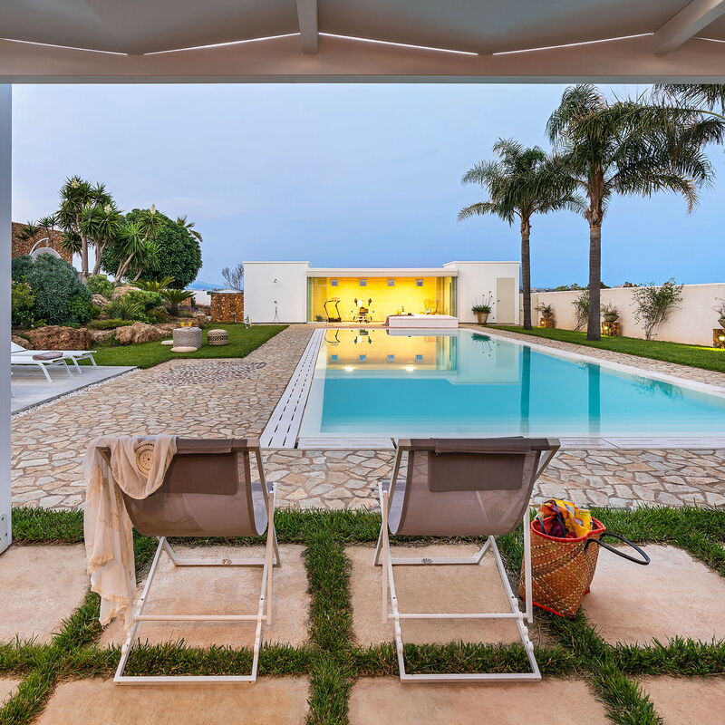 Casa Ocra - Misiliscemi, Sicilia: Autumn, Balcony / Terrace / Patio, Building Exterior, Garden, Outdoor, Pool, Spring, Summer