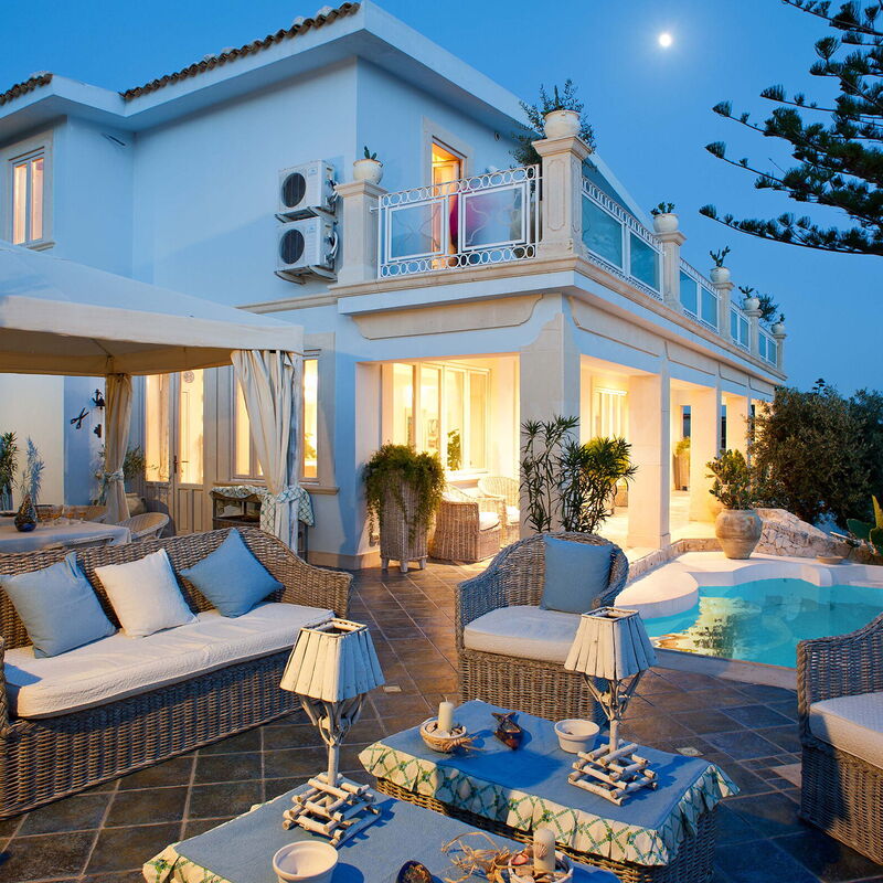 Villa Amena - Siracusa, Sicilia: Autumn, Balcony / Terrace / Patio, Building Exterior, Outdoor, Pool, Spring, Summer