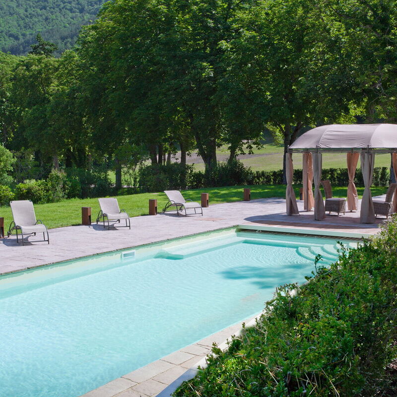 Villa Pietraverde - Gubbio, Umbria: Autumn, Balcony / Terrace / Patio, Building Exterior, Garden, Outdoor, Pool, Spring, Summer