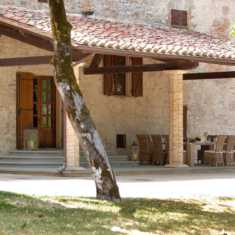 Villa Pietraverde - Gubbio, Umbria: Autumn, Balcony / Terrace / Patio, Building Exterior, Garden, Outdoor, Spring, Summer